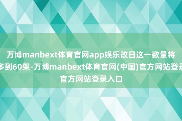 万博manbext体育官网app娱乐改日这一数量将会加多到60架-万博manbext体育官网(中国)官方网站登录入口