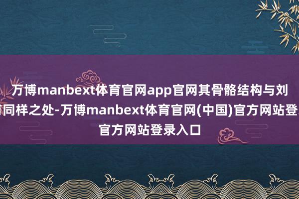 万博manbext体育官网app官网其骨骼结构与刘亦菲有同样之处-万博manbext体育官网(中国)官方网站登录入口