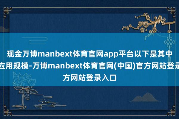 现金万博manbext体育官网app平台以下是其中枢的应用规模-万博manbext体育官网(中国)官方网站登录入口