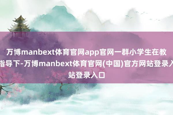 万博manbext体育官网app官网一群小学生在教师指导下-万博manbext体育官网(中国)官方网站登录入口